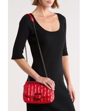 Longchamp Brioche Small Leather Shoulder Bag - Red