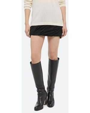 Helmut Lang Bubble Silk Miniskirt - Black