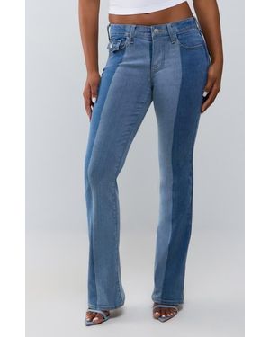 TRUE RELIGION Becca Colorblocked Bootcut Jeans - Blue