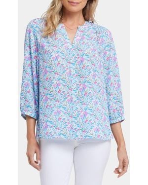 NYDJ Pintuck Top - Blue