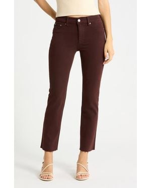 DL1961 Mara Instasculpt Mid Rise Ankle Straight Leg Jeans - Brown