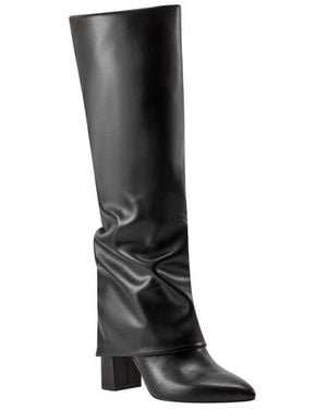 Marc Fisher Foldover Block Heel Boot - Black