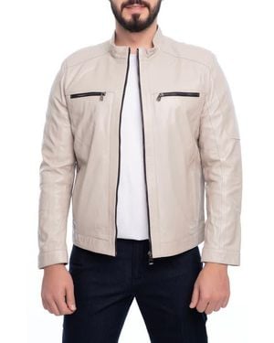 VELLAPAIS Soft Leather Jacket - Natural