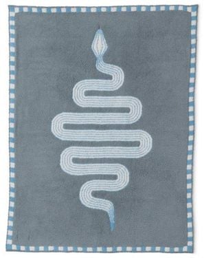 Barefoot Dreams Snake Jacquard Cozychic Stroller Blanket - Blue