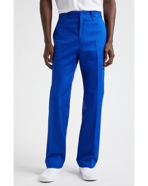 Noah Cavalry Twill Straight Leg Pants - Blue