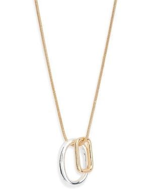 Leith Geo Pendant Necklace - Metallic
