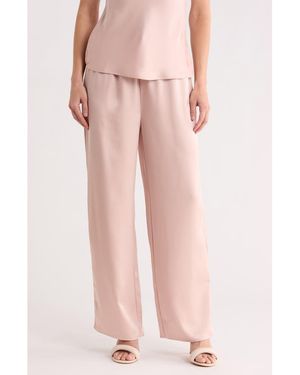 Leith Satin Drawstring Pants - Pink