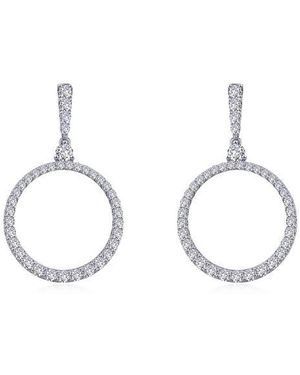 Lafonn Open Circle Simulated Diamond Drop Earrings - White