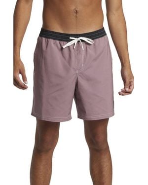 Quiksilver Original Straight Leg Swim Trunks - Pink