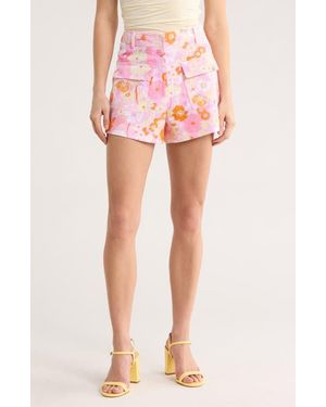 Maje Isella Floral Shorts - Pink