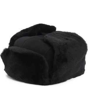 UGG Ugg Suede Genuine Shearling Trapper Hat - Black