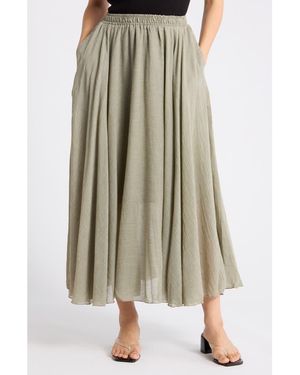 Max Studio Gauze Skirt - Gray