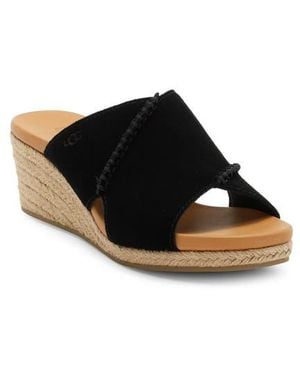 UGG Taia Wedge Heel Sandal - Black