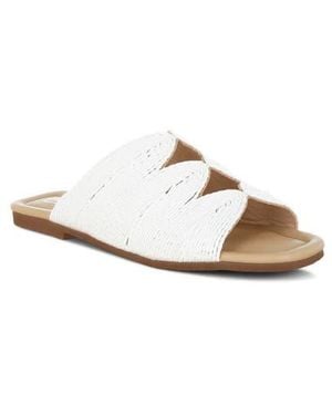 Rag & Co Daisy Doe Slide Sandal - White