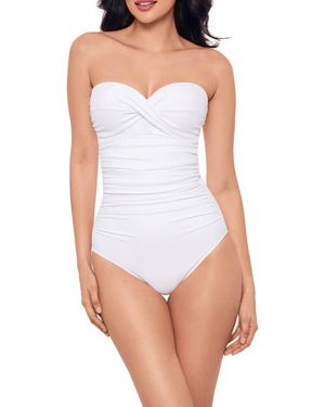 Miraclesuit Rock Solid Madrid Bandeau One-Piece Swimsuit - White