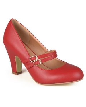 Journee Collection Windy Mary Jane Pump - Red