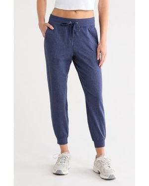DKNY Space Dye High Waist Slim Fit Pants - Blue