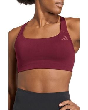 adidas Opt Ms Square Neck Sports Bra - Purple