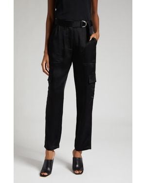 Jonathan Simkhai Carolina Belted Cargo Pants - Black