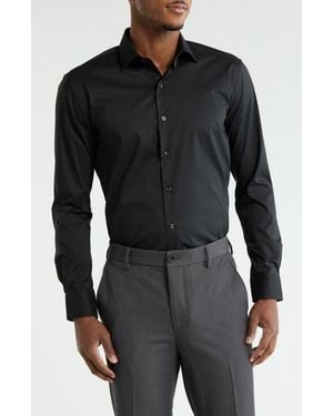 DKNY Slim Fit Stretch Dress Shirt - Black