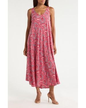 La Fiorentina Flowy Tank Dress - Pink
