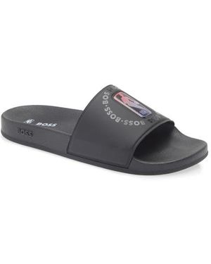 BOSS Nba Bay It Slide Sandal in Gray for Men | Lyst display picture 2