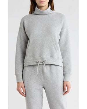 90 Degrees Eva Ottoman Cotton Blend Sweatshirt - Gray