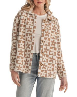 Lush Floral Soft Jacket - Brown