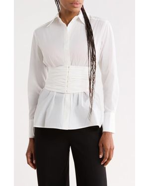 Rebecca Taylor Taffeta Top - White