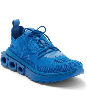 Ferragamo Nima Knit Low-Top Sneaker - Blue