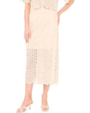 Parker Eyelet Lace Midi Skirt - Pink