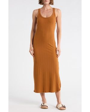 Vitamin A West Rib Tank Dress - Brown