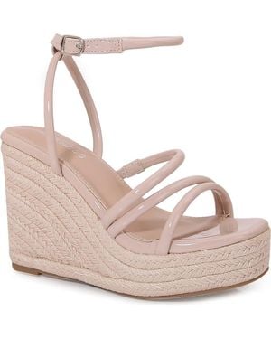 BERNESS Rivka Platform Espadrille Wedge Sandal - Pink