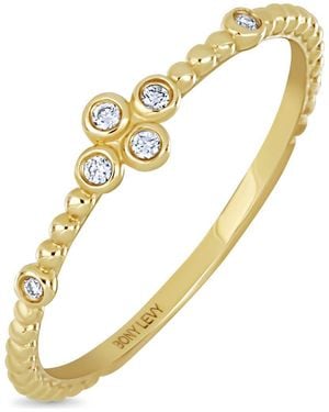 Bony Levy Monaco Diamond Stacking Ring - Metallic