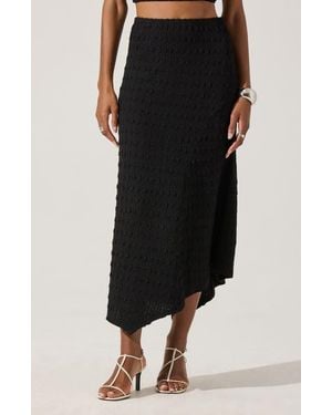 Astr Smock Asymmetric Skirt - Black