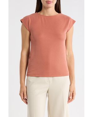 Nordstrom Rack Cap Sleeve Modal Blend T-Shirt - Brown