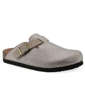 White Mountain Bellamy Crystal Embellished Clog - Gray