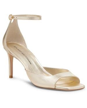 Stuart Weitzman Nudista Ankle Strap Sandal - Metallic
