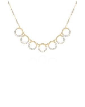 Tahari Goldtone Multi-Circle Pendant Necklace - Multicolor