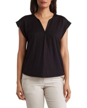 Bobeau Dolman Sleeve Piqué T-Shirt - Black