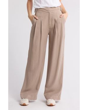 AG Jeans Natalie Wide Leg Pants - Natural