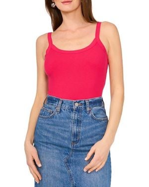 1.STATE Rib Jersey Scoop Neck Tank - Red