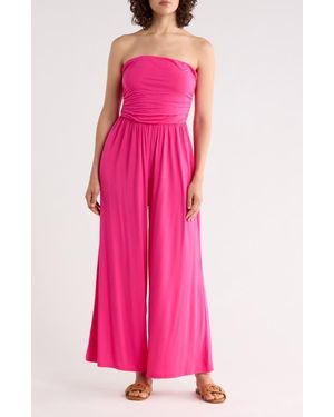 WEST K Strapless Wide Leg Jumpsuit - Pink