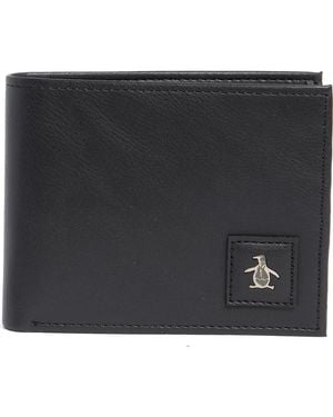 Original Penguin Leather Passcase Wallet - Black