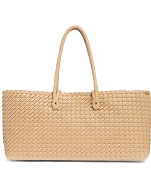 Moda Luxe Woven Stitch Shoulder Bag - Natural