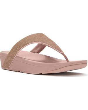Fitflop Flowrise Glitz Wedge Flip Flop - Pink