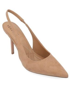 Journee Collection Elenny Slingback Stiletto Pump - Natural