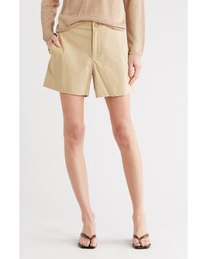 Vince Casual Linen Blend Shorts - Natural