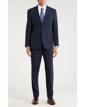 Gino Vitale Slim Fit Four-Way Stretch Suit - Blue