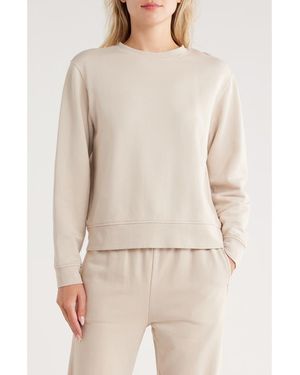 Vince Crewneck Cotton Sweatshirt - Natural